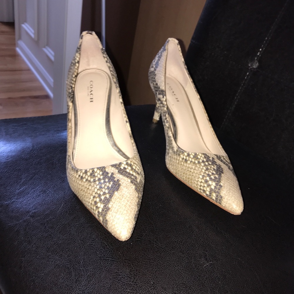 coach heels, retail price at $200